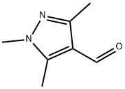 1,3,5‐トリメチル‐1H‐ピラゾール‐4‐カルバルデヒド 化学構造式