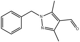1-苄基-3,5-二甲基-1H-吡唑-4-甲醛, 2644-94-2, 结构式