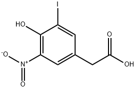 4-HYDROXY-3-IODO-5-NITRO-PHENYLACETIC ACID Struktur