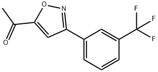 5-アセチル-3-[3-(トリフルオロメチル)フェニル]イソオキサゾール 化学構造式