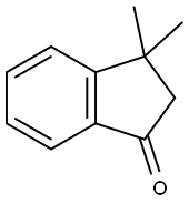 3,3-二甲基-2,3-二氢-1H-茚-1-酮 结构式