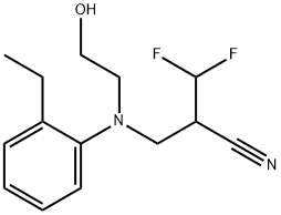 2-[[[（2-乙基苯基）（2-羟乙基）氨基]甲基] -3,3-二氟丙腈,2647-14-5,结构式