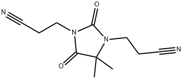 1,3-DI(2-CYANOETHYL)-5,5DIEMTHYLHYDANTOIN Structure