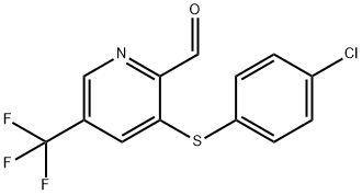 3-[(4-CHLOROPHENYL)THIO]-5-(TRIFLUOROMETHYL)PYRIDINE-2-CARBALDEHYDE 结构式