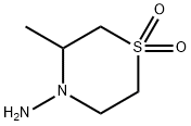 3-メチル-4-チオモルホリンアミン1,1-ジオキシド 化学構造式