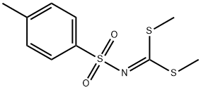 N-[ビス(メチルチオ)メチレン]-p-トルエンスルホンアミド 化学構造式