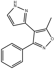 5-METHYL-3-PHENYL-4-(1H-PYRAZOL-5-YL)ISOXAZOLE 化学構造式