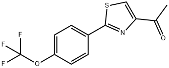 1-[2-[4-(TRIFLUOROMETHOXY)PHENYL]-1,3-THIAZOL-4-YL]ETHAN-1-ONE 化学構造式