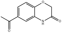 6-アセチル-2H-1,4-ベンゾオキサジン-3(4H)-オン 化学構造式