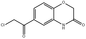 6-(2-クロロアセチル)-2H-1,4-ベンゾオキサジン-3(4H)-オン 塩化物 化学構造式