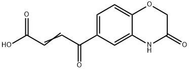 4-オキソ-4-(3-オキソ-3,4-ジヒドロ-2H-1,4-ベンゾキサジン-6-イル)-2-ブテン酸 化学構造式