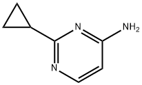 4-Pyrimidinamine, 2-cyclopropyl- (9CI) 化学構造式