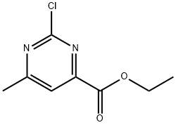 2-クロロ-6-メチルピリミジン-4-カルボン酸エチル 化学構造式