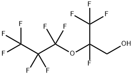 2-パーフルオロプロポキシ-2,3,3,3-テトラフルオロプロパノール 化学構造式
