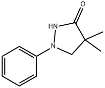 4,4-Dimethyl-1-phenyl-3-pyrazolidone Structure