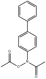 N-アセトキシ-N-(ビフェニル-4-イル)アセトアミド 化学構造式