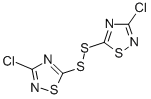3-クロロ-5-[2-(3-クロロ-1,2,4-チアジアゾール-5-イル)ジスルファニル]-1,2,4-チアジアゾール 化学構造式
