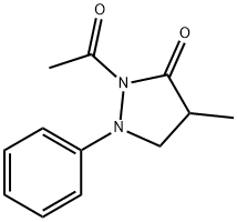 2-acetyl-4-methyl-1-phenylpyrazolidin-3-one 结构式