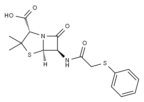 6α-[[(Phenylthio)acetyl]amino]penicillanic acid Structure