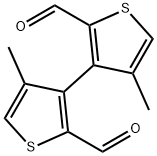 4,4'-Dimethyl-(3,3'-bithiophene)-2,2'-dicarboxaldehyde Structure