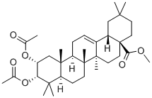 2,3-BIS(ACETYLOXY)-(2ALPHA,3ALPHA)-OLEAN-12-EN-28-OIC ACID METHYL ESTER Structure