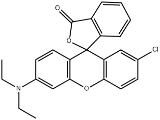 2'-氯-6'-(二乙氨基)螺[异苯并呋喃-1(3H),9'-(9H)占吨]-3-酮,26567-23-7,结构式