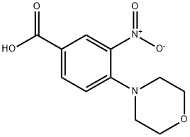4-MORPHOLIN-4-YL-3-NITRO-BENZOIC ACID 化学構造式