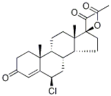 6α-クロロ-17-アセトキシプロゲステロン 化学構造式
