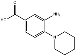 3-アミノ-4-ピペリジン-1-イル-安息香酸 化学構造式