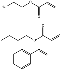 2-Propenoic acid, butyl ester, polymer with ethenylbenzene and 2-hydroxyethyl 2-propenoate Structure