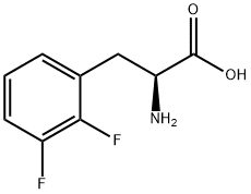 (S)-2-アミノ-3-(2,3-ジフルオロフェニル)プロパン酸 化学構造式