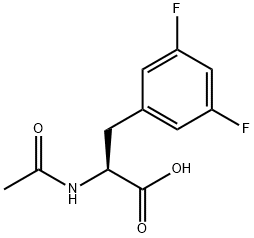 N-乙酰基-3-(3,5-二氟苯基)-DL-丙氨酸,266360-52-5,结构式