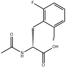 (R)-2-乙酰氨基-3-(2,6-二氟-苯基)-丙酸, 266360-56-9, 结构式