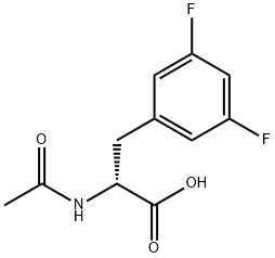 N-ACETYL-3,5-DIFLUORO-D-PHENYLALANINE Structure