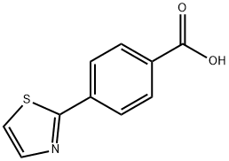 4-(1,3-チアゾール-2-イル)安息香酸 化学構造式
