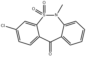 3-氯-6-甲基二苯并[c,f][1,2]硫氮杂卓-11(6H)-酮 5,5-二氧化物,26638-53-9,结构式