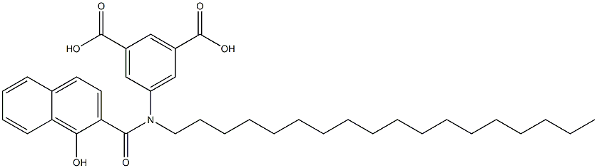 5-[1-ヒドロキシ-2-ナフタレニルカルボニル(オクタデシル)アミノ]イソフタル酸 化学構造式