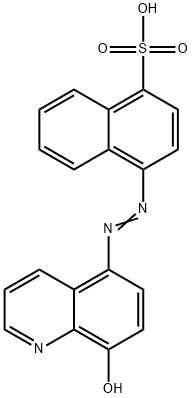 4-(8-ヒドロキシ-5-キノリニルアゾ)-1-ナフタレンスルホン酸 化学構造式