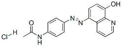 Acetamide, N-[4-[(8-hydroxy-5-quinolinyl)azo]phenyl]-, monohydrochlori de Structure