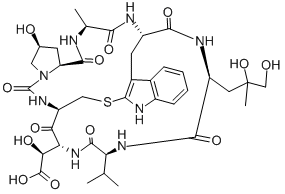 羧基二羟鬼笔毒肽, 26645-35-2, 结构式