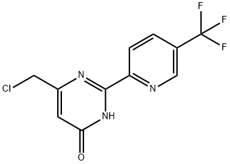 6-(氯甲基)-2-[5-(三氟甲基)-2-吡啶基]嘧啶-4-酮, 266679-42-9, 结构式