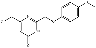 6-(CHLOROMETHYL)-2-[(4-METHOXYPHENOXY)METHYL]PYRIMIDIN-4-OL Struktur