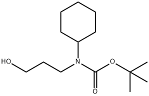 TERシクロヘキシル(3-ヒドロキシプロピル)カルバミン酸T-ブチル 化学構造式