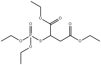 [(ジエトキシホスフィニル)チオ]こはく酸ジエチル 化学構造式