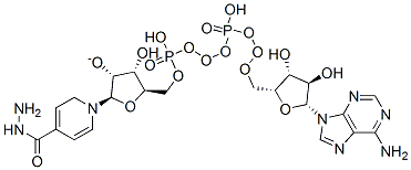 (2R,3R,4R,5R)-5-[[[[(2R,3R,4R,5R)-5-(6-aminopurin-9-yl)-3,4-dihydroxy-oxolan-2-yl]methoxy-hydroxy-phosphoryl]oxy-hydroxy-phosphoryl]oxymethyl]-2-[4-(hydrazinecarbonyl)pyridin-1-yl]-4-hydroxy-oxolan-3-olate 结构式