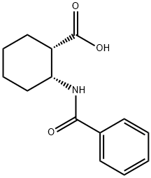 (+)-cis-2-ベンズアミドシクロヘキサンカルボン酸 化学構造式