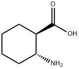 (1R,2R)-2-アミノシクロヘキサンカルボン酸 化学構造式