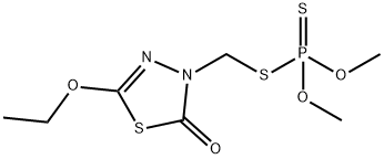 3-(dimethoxyphosphinothioylsulfanylmethyl)-5-ethoxy-1,3,4-thiadiazol-2 -one 结构式