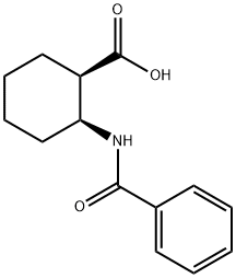 (-)-cis-2-ベンズアミドシクロヘキサンカルボン酸 化学構造式