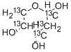 2-デオキシ-D-リボース-13C5 化学構造式